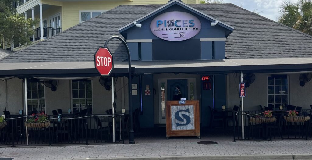 Pisces Sushi and Global Bistro storefront